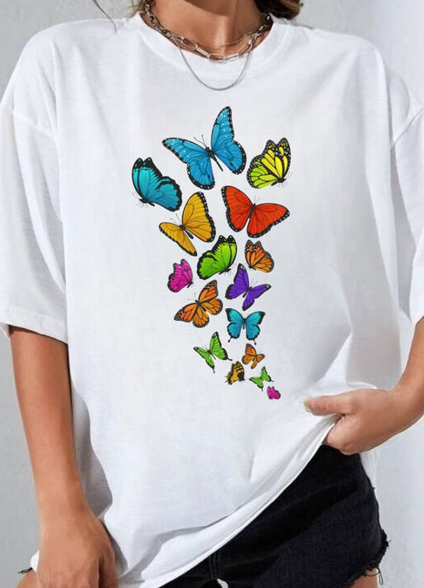 Tricou Oversized Fluturasi Butterfly Zboara