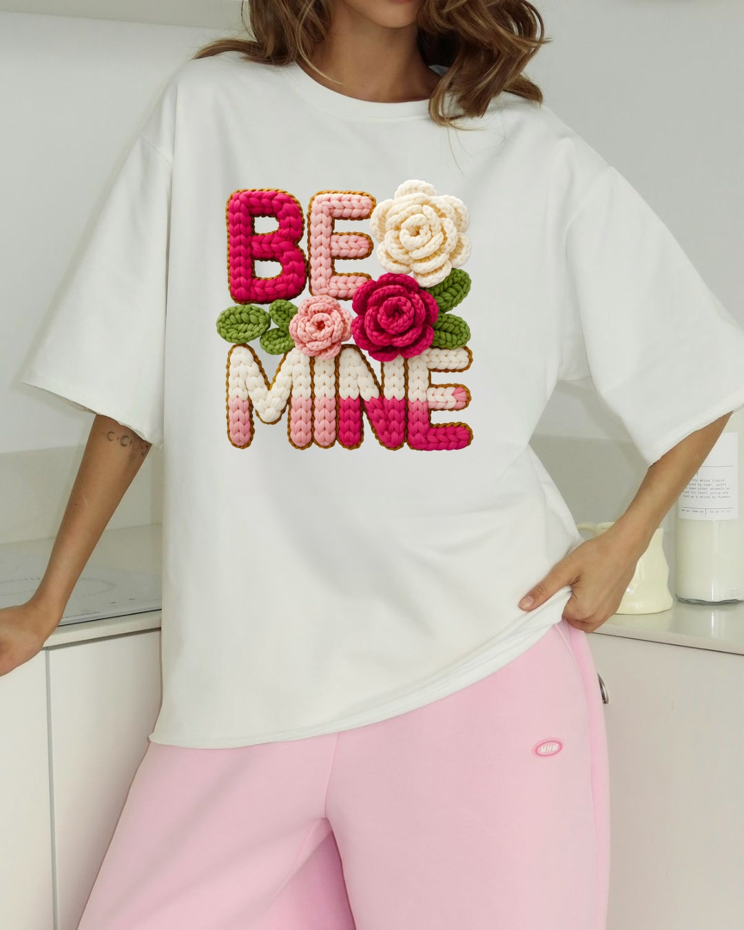 Tricou be mine flori 10 bumbac 100%