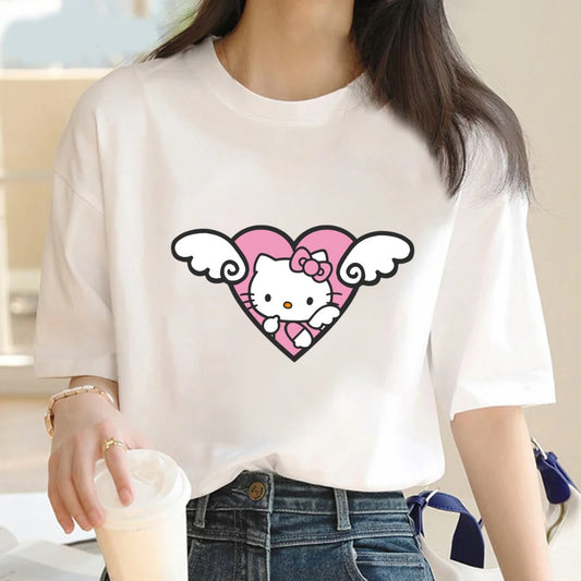 Tricou Oversized Hello Kitty Wings Heart