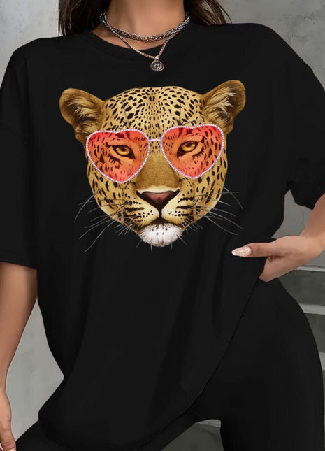 Tricou Oversized Cheetah Sun