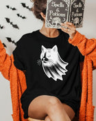 Tricou Oversized Cat Ghost