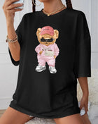 Tricou Oversized Pink bear