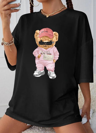 Tricou Oversized Pink bear