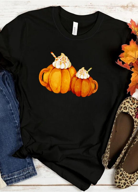 Tricou Oversized Autumn Fall Drinks Pumpkin Cute