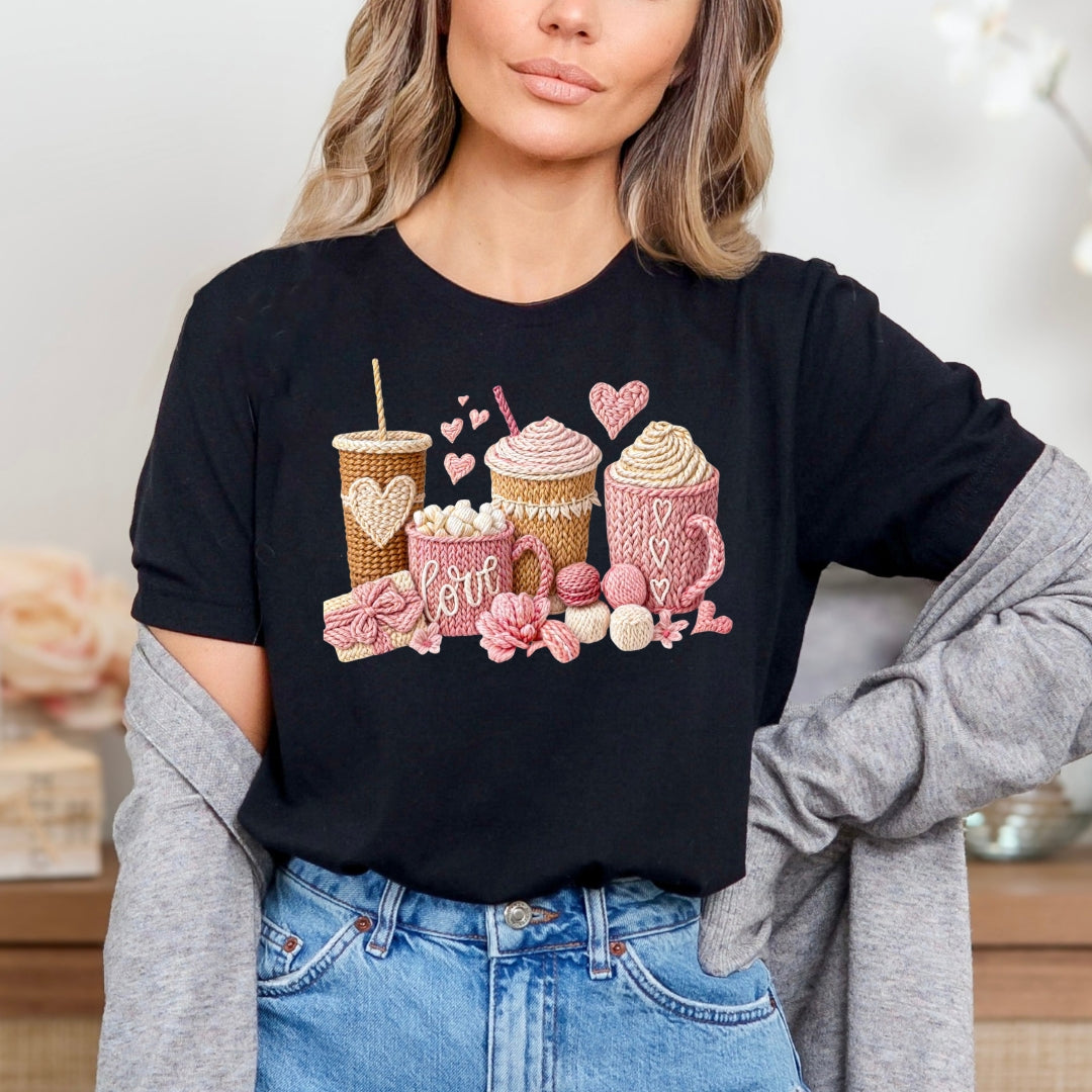 Tricou bumbac 100% pahare love 17