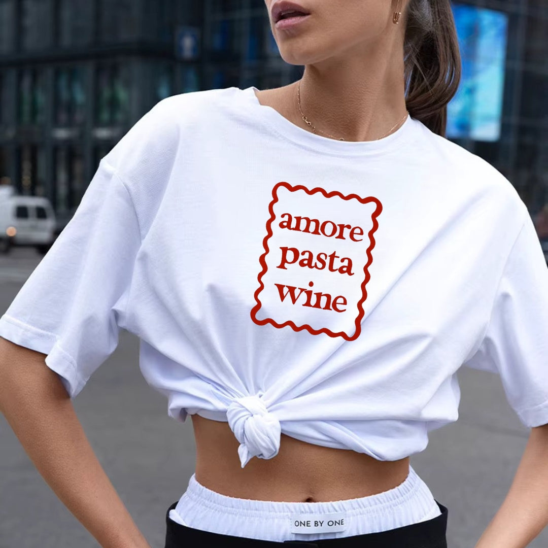 Tricou Oversized Pasta wine