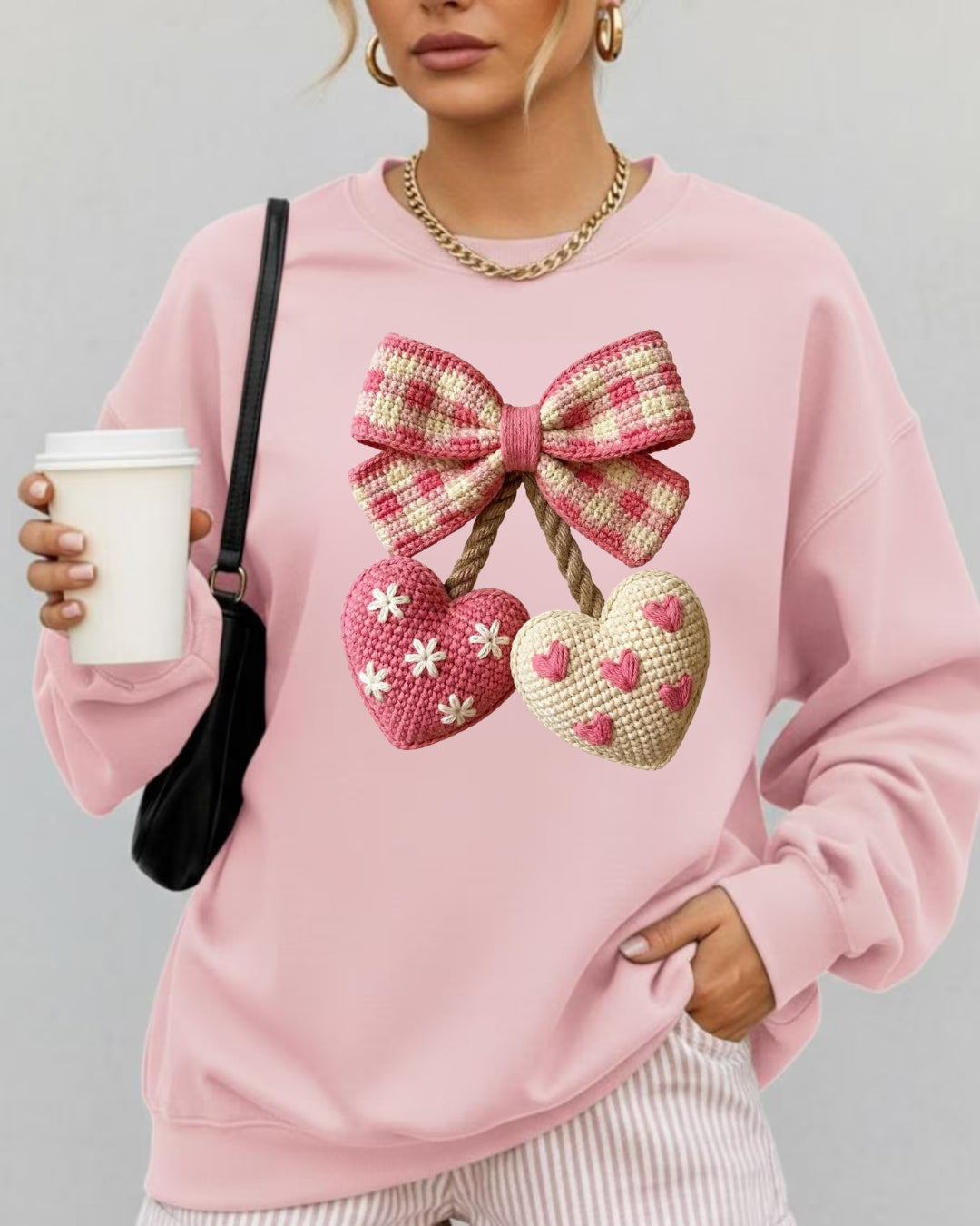 Bluza Cu Print Pink Bow
