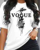 Tricou Oversized Simple Woman Drawing VOGUE