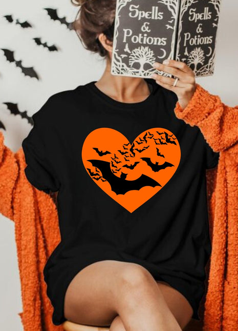 Tricou Oversized Orange heart