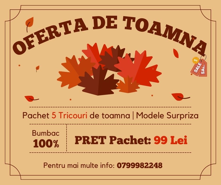 Pachet 5 Tricouri Toamna