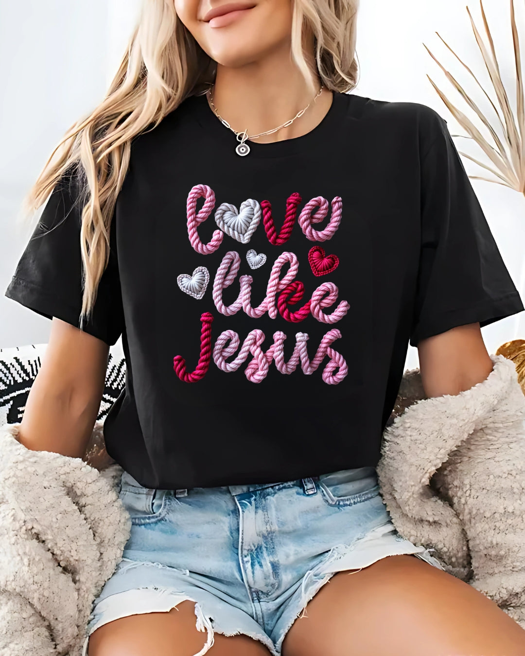 Tricou love life jesus 1 bumbac 100%
