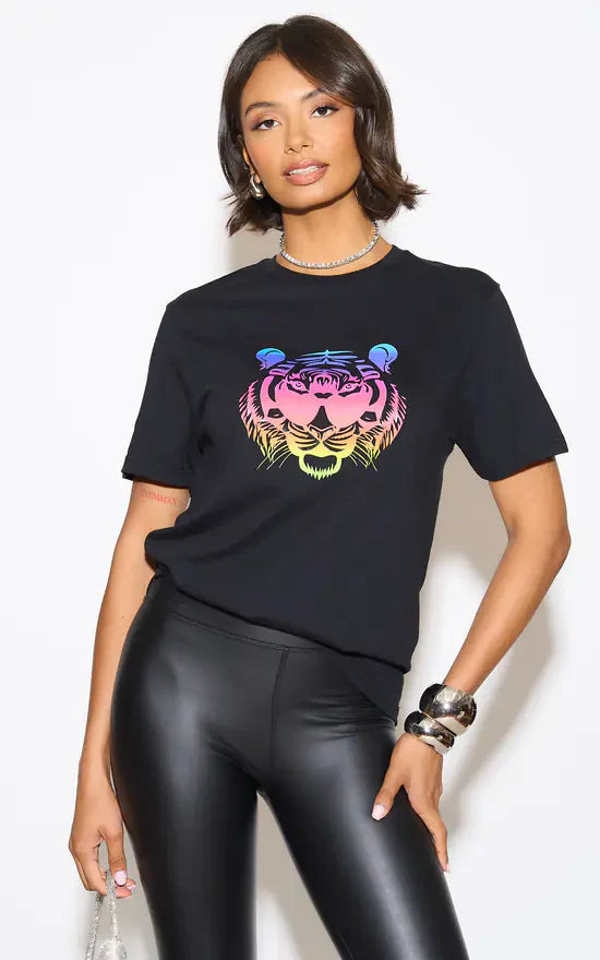 Tricou Oversized Tigru Colorat