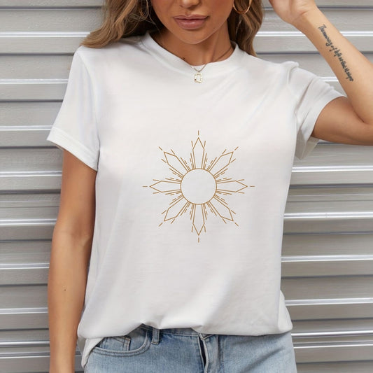 Tricou Modern Simple Brown Sun