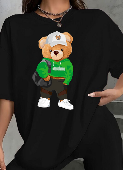 Tricou Oversized Green bear