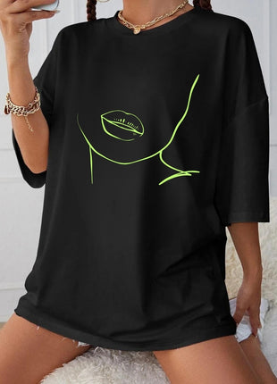 Tricou oversized Green Face