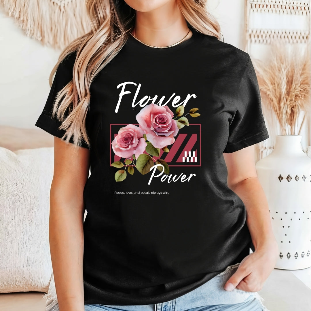 Tricou bumbac 100% flower 22