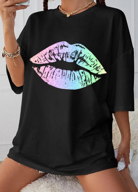 Tricou oversized Bleo Lips