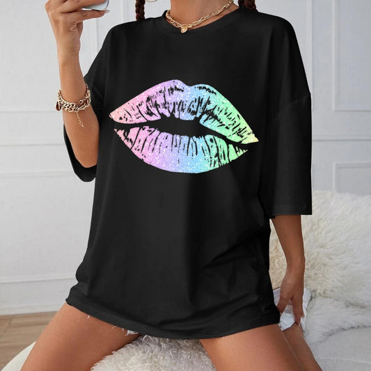 Tricou oversized Bleo Lips