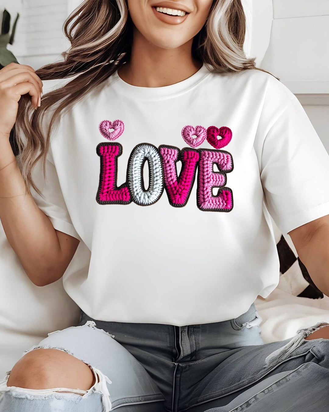 Tricou love inimi 23 bumbac 100%