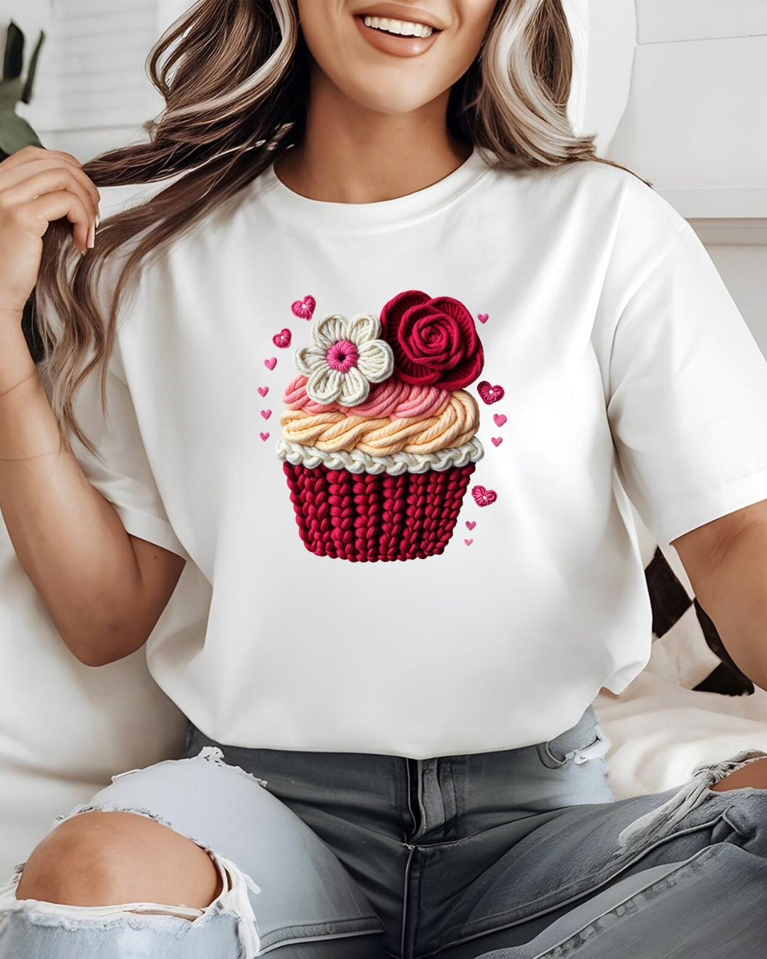 Tricou prajiturica flori bumbac 100%