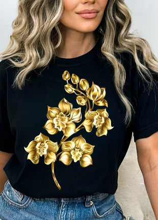 Tricou Golden Flowers