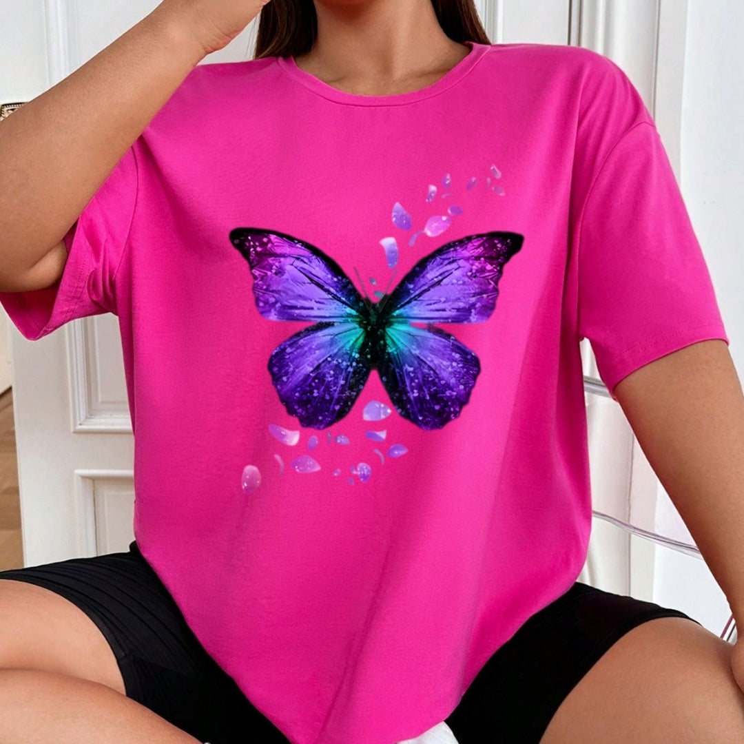 Tricou oversized mauve fly