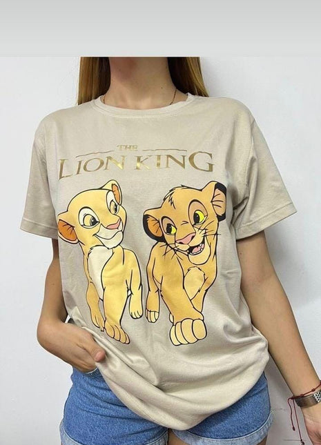 Tricou Oversized Lion King Galben