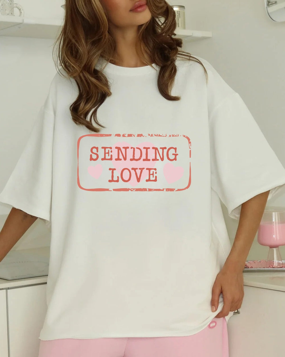 Tricou sending love 26 bumbac 100%