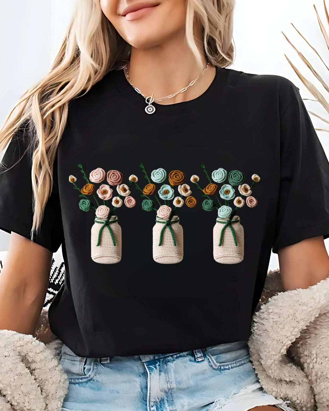 Tricou floricele ghiveci 17 bumbac 100%