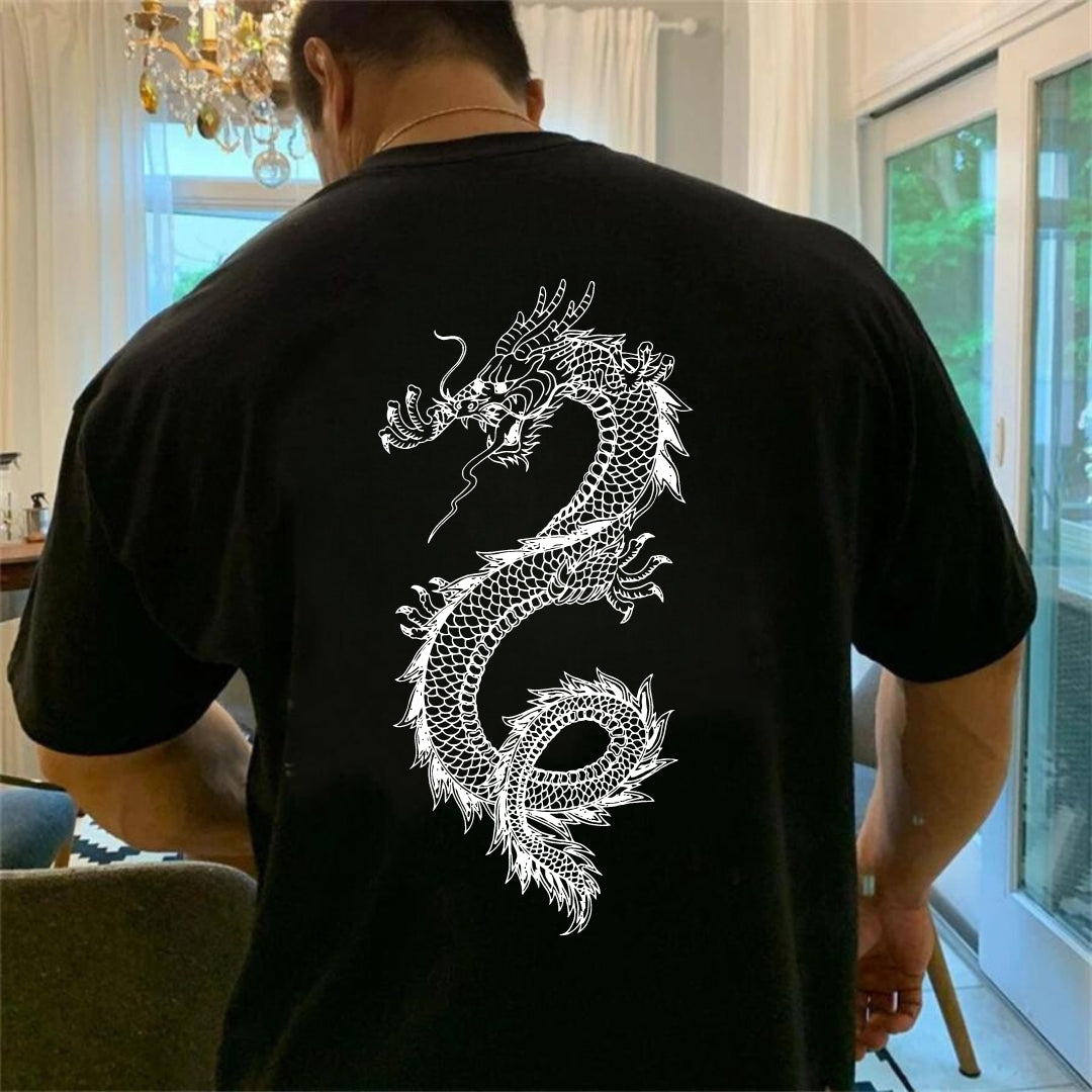 Tricou Spate Dragon Alb