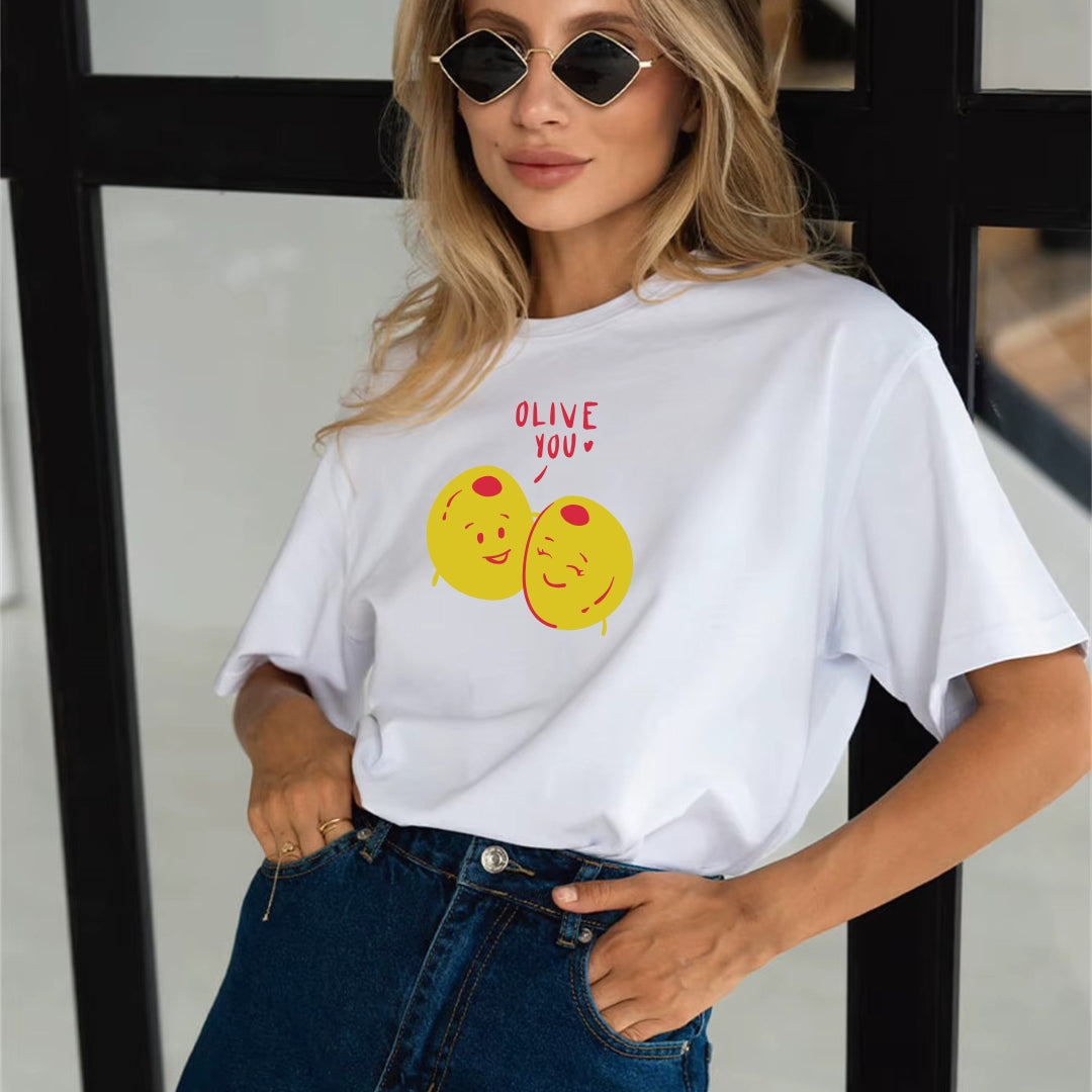 Tricou Oversized Olive you
