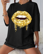 Tricou oversized Gold Drip