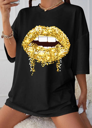 Tricou oversized Gold Drip