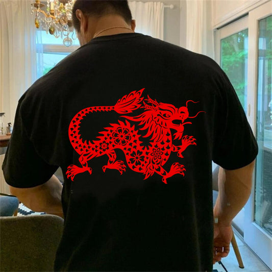 Tricou Spate Dragon Rosu