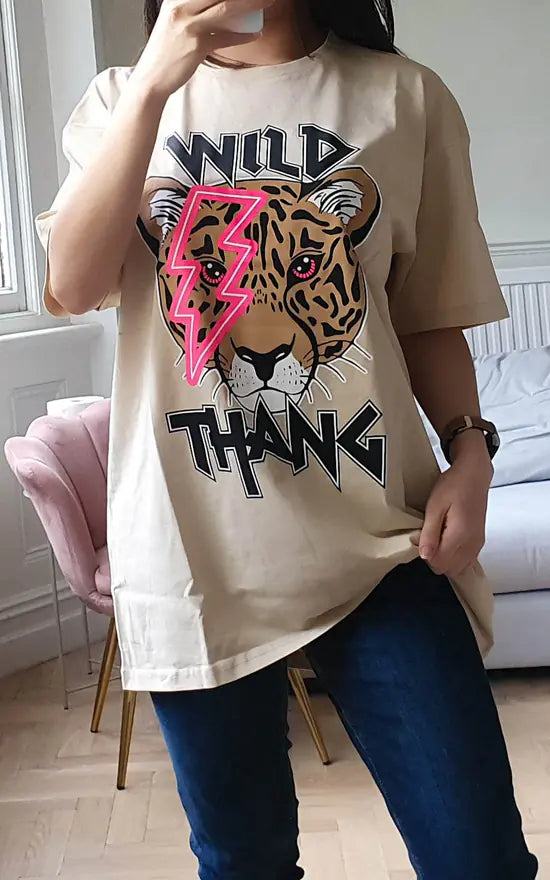 Tricou Oversized Tiger Flash