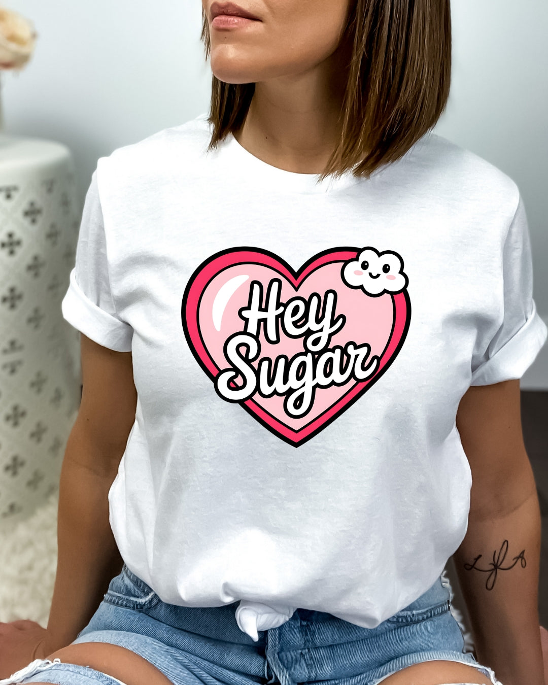 Tricou bumbac 100% hey sugar 38