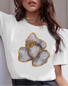 Tricou Flora Grey