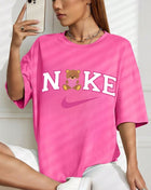 Tricou Oversized teddy pink