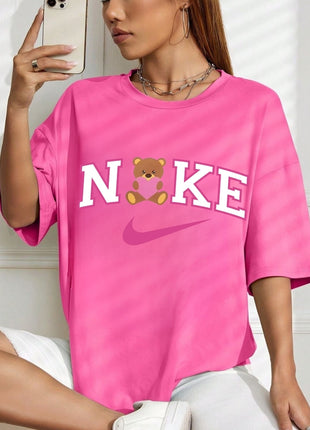 Tricou Oversized teddy pink