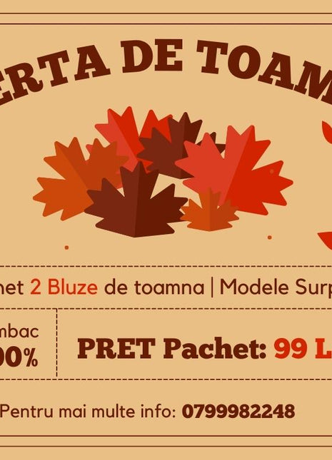 Pachet 2 Bluze Toamna