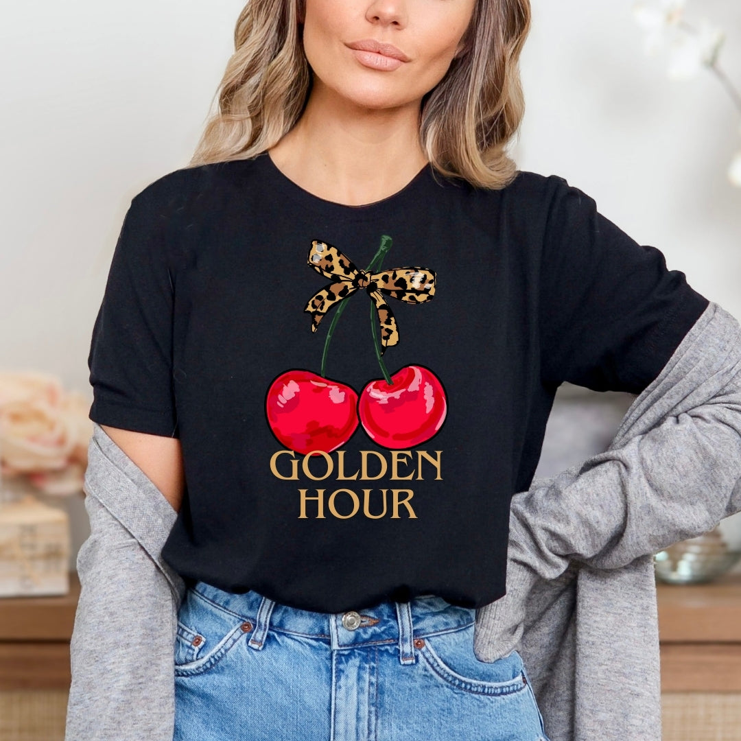 Tricou bumbac 100% golden hour 3