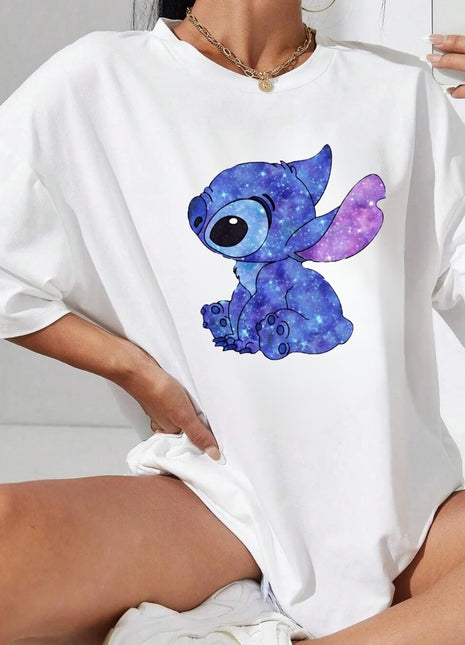 Tricou Oversized Stitch galaxy