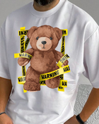 Tricou Oversized Warning Bear