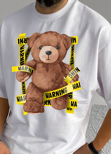 Tricou Oversized Warning Bear