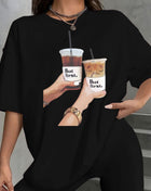 Tricou Oversized But First Ice Coffee