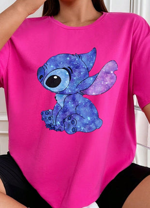 Tricou oversized stitch galaxy