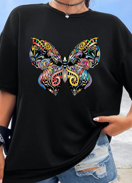 Tricou Oversized Butterfly Fluture Curcubeu