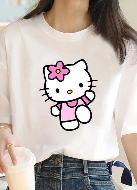 Tricou Oversized Hello Kitty Flower