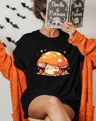 Tricou Oversized Autumn Cute Mushroom Face