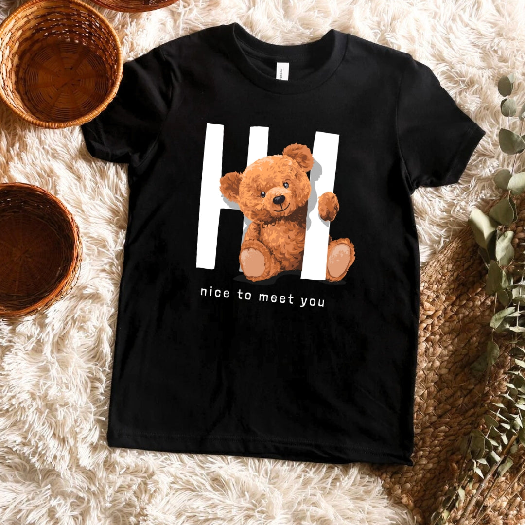 Tricou Copii Urs Hi